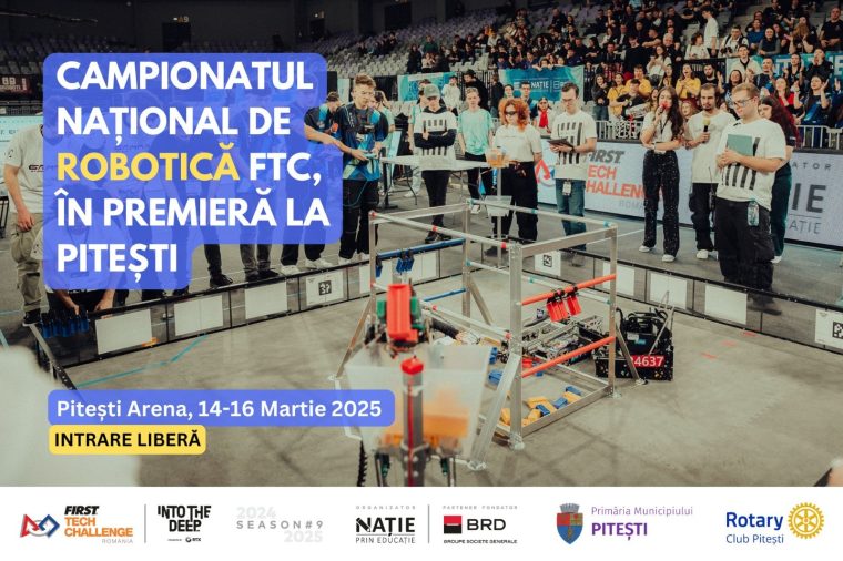 Roboții se întrec din nou la Pitești Arena, în etapa națională a campionatului FTC