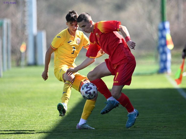 Claudiu Stancu de la FC Argeș, integralist în remiza României U16 cu Muntenegru