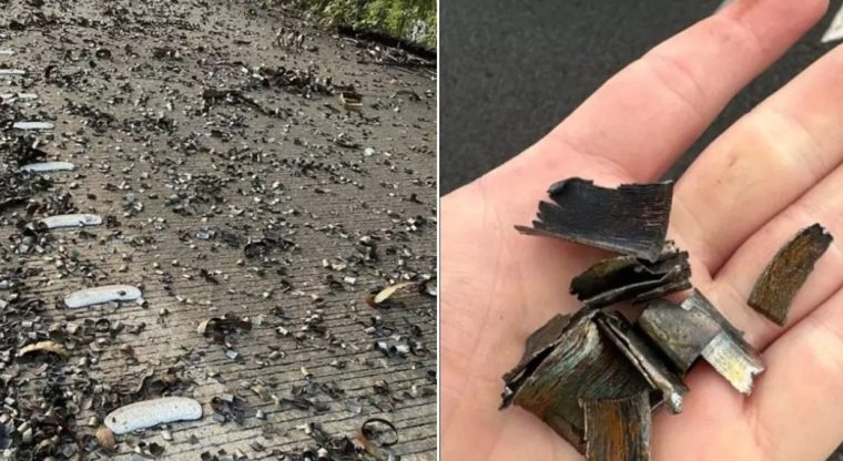Aproape o tonă de bucăți metalice ascuţite, pe autostradă. Sute de mașini avariate în Australia