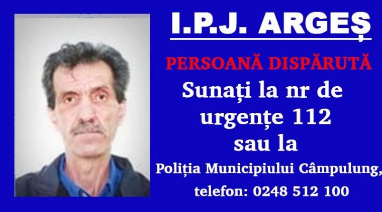 Bărbat din Câmpulung, dat dispărut