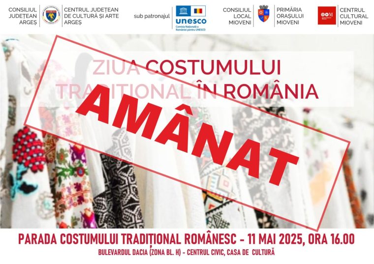 Vremea rea amână marea paradă de port tradițional de la Mioveni