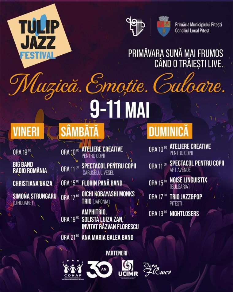 Prima ediție a Tulip Jazz Festival, la Filarmonica Pitești