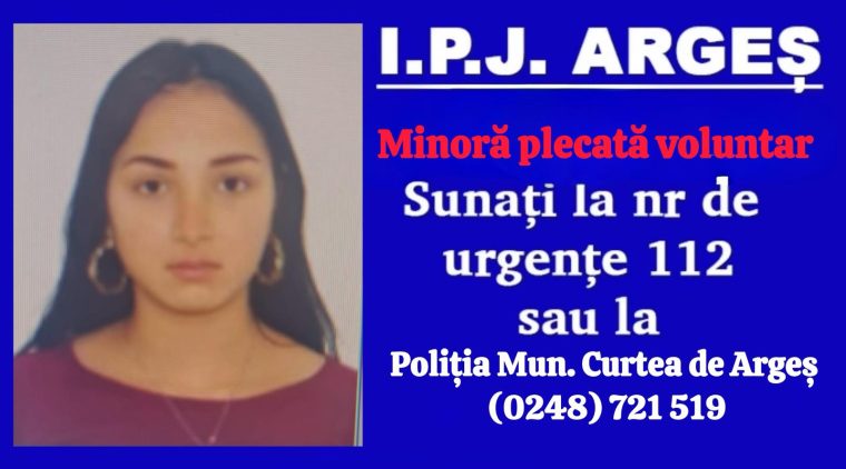 Argeș. La doar 15 ani, o mămică a plecat de acasă cu fiul ei, de un an. E dată dispărută
