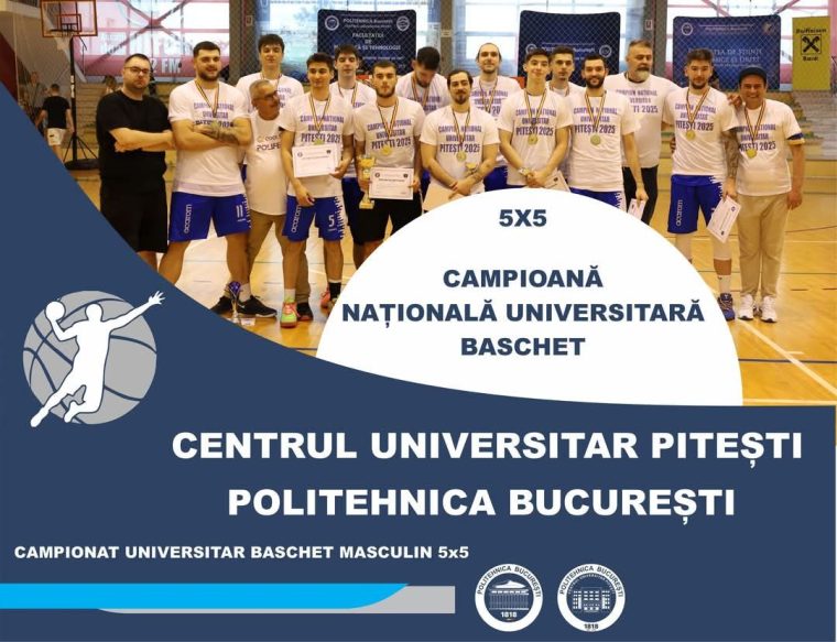 Studenții piteșteni, campioni naționali la baschet masculin 5×5
