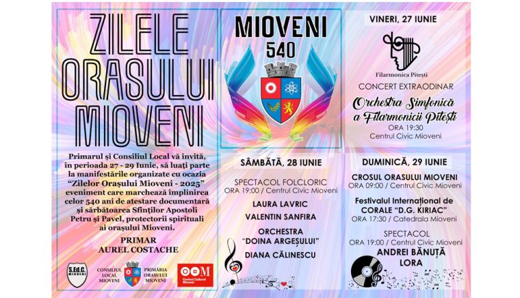 Zilele oraşului Mioveni. O săptămână de evenimente memorabile