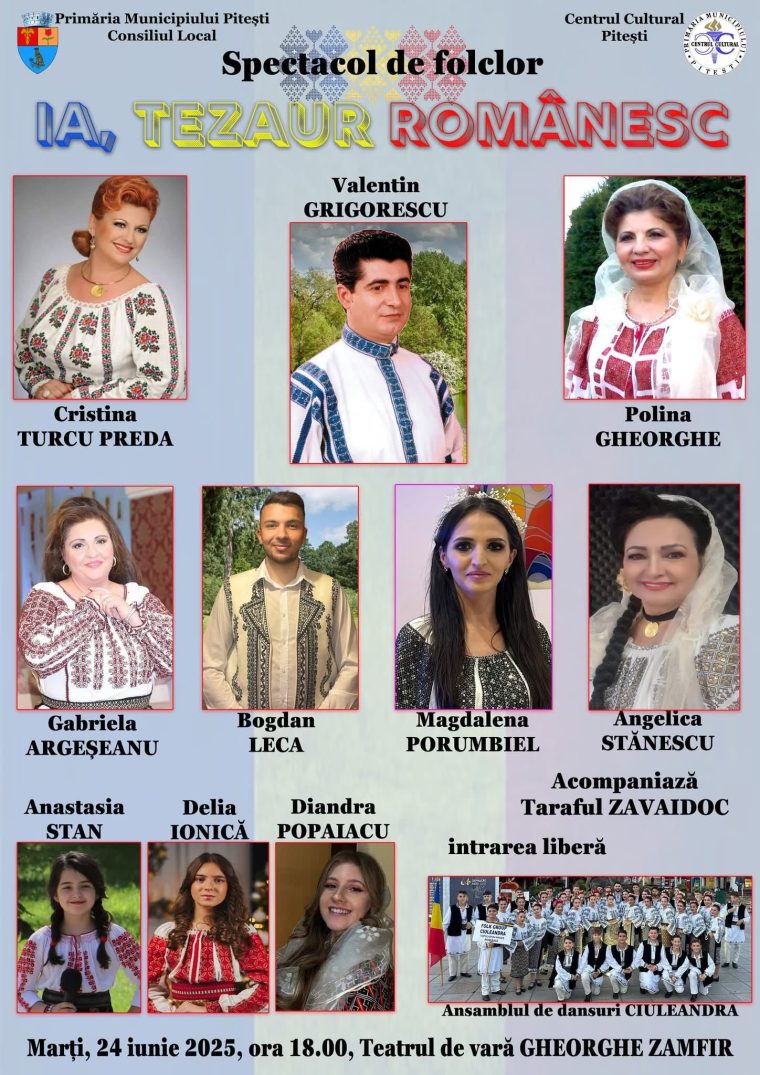 Spectacol de folclor ”Ia, tezaur românesc” – ediția a II-a, la Pitești