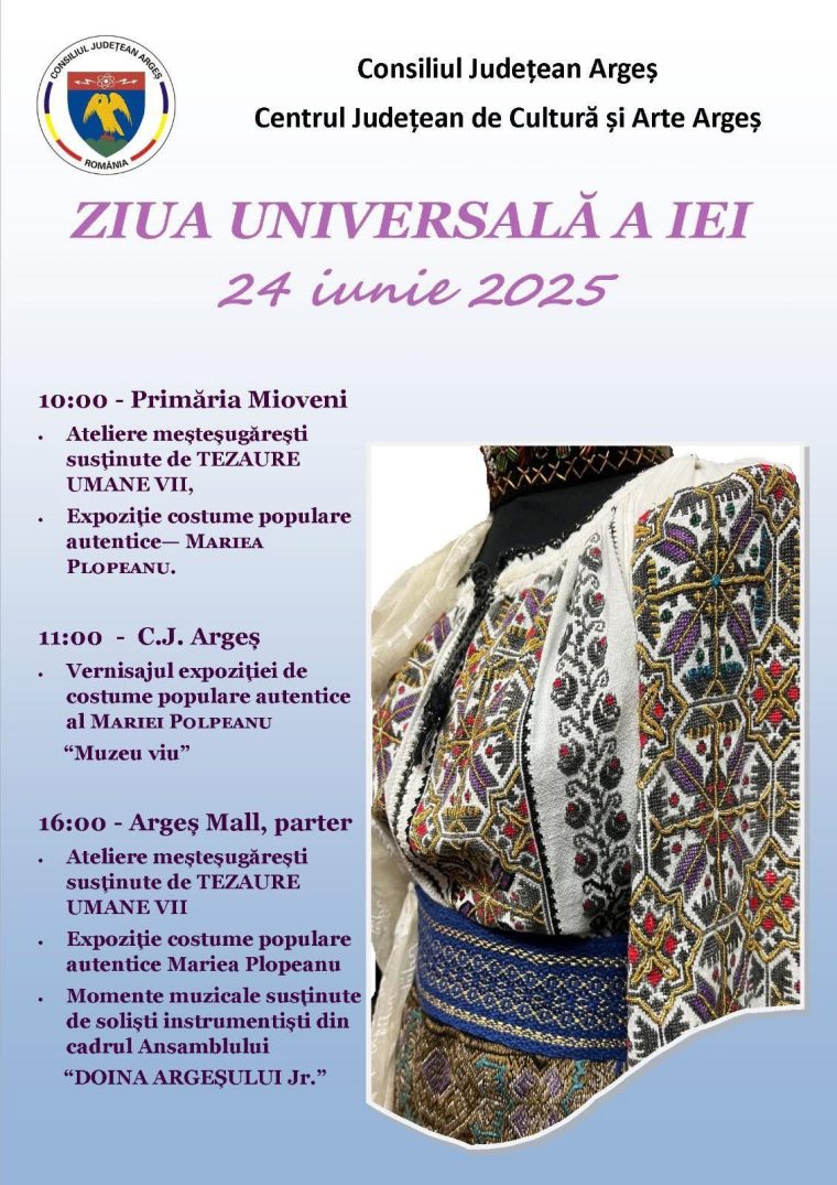 Evenimentele organizate în Argeș de Ziua Internațională a Iei