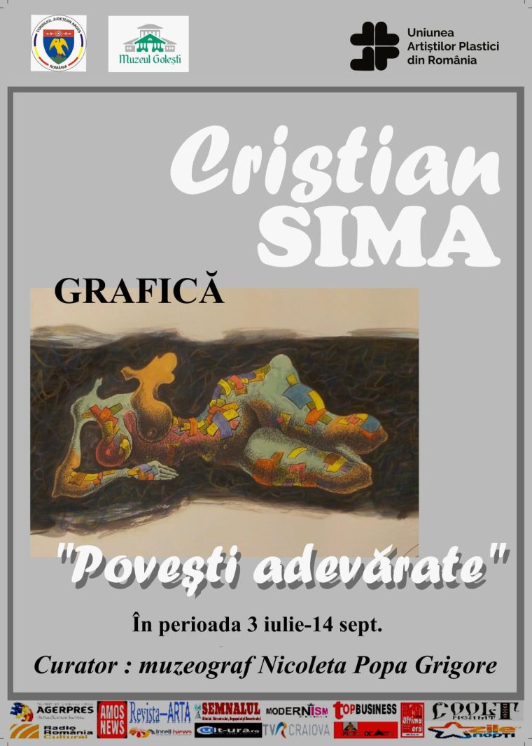 „Povești adevărate” la Muzeul Golești. Expoziție de grafică