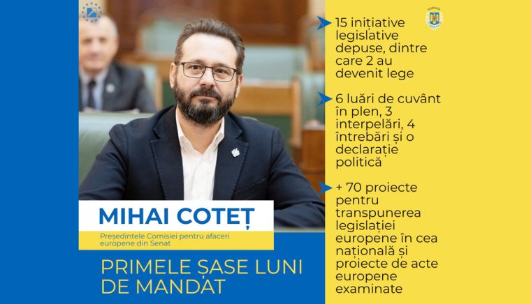 Mihai Coteţ, raport de activitate după prima sesiune parlamentară. „Încep şi munca pe teren”