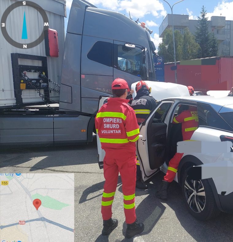 Accident în Pitești, la Vamă. O femeie a ajuns la spital