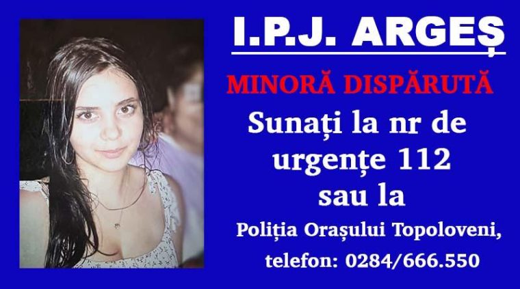 Fată de 13 ani, căutată de poliție. Indicii că s-ar afla în Pitești