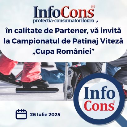 InfoCons – Protecția Consumatorilor, în calitate de Partener, vă invită la Campionatul de Patinaj Viteză „Cupa României”
