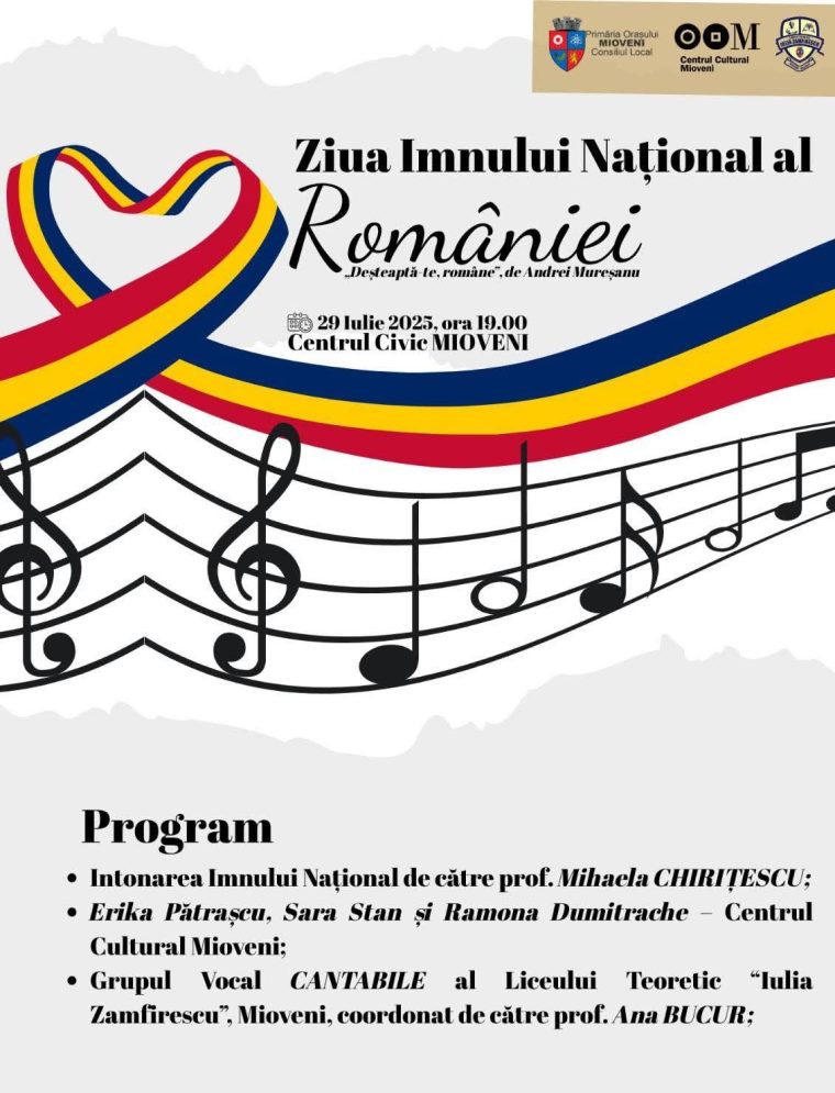 Ziua Imnului Național. Momente artistice la Mioveni