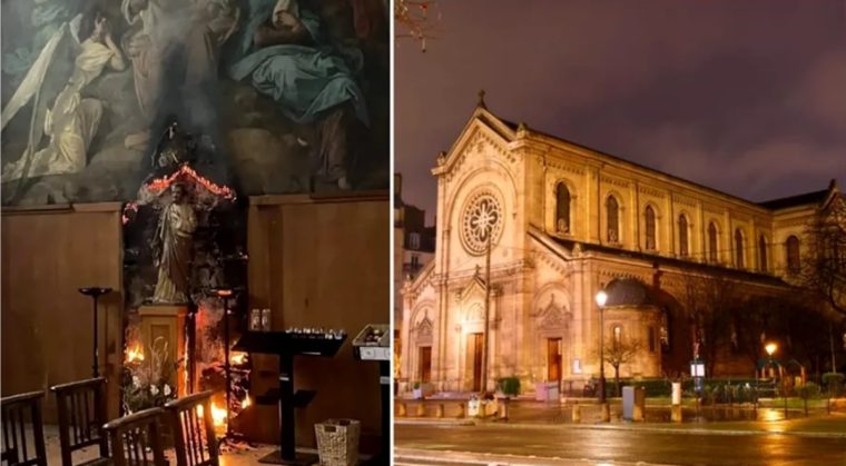 Un român a incendiat catedrala Notre-Dame des Champs din Paris