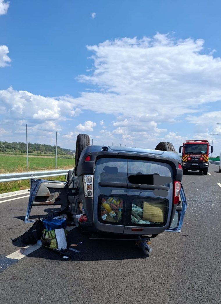 Accident cu victime, pe autostradă spre Curtea de Argeș