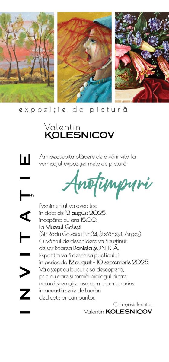 Vernisajul expoziției artistului plastic Valentin Kolesnikov, la Muzeul Golești