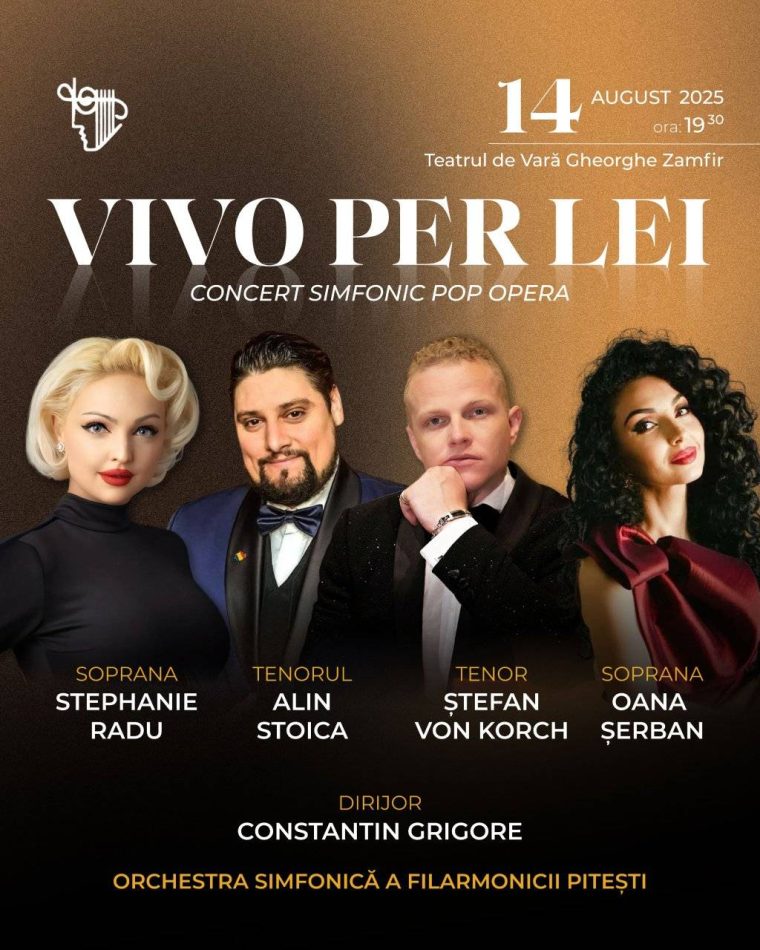 Pitești. „Vivo per lei”, la Teatrul de Vară „Gheorghe Zamfir”