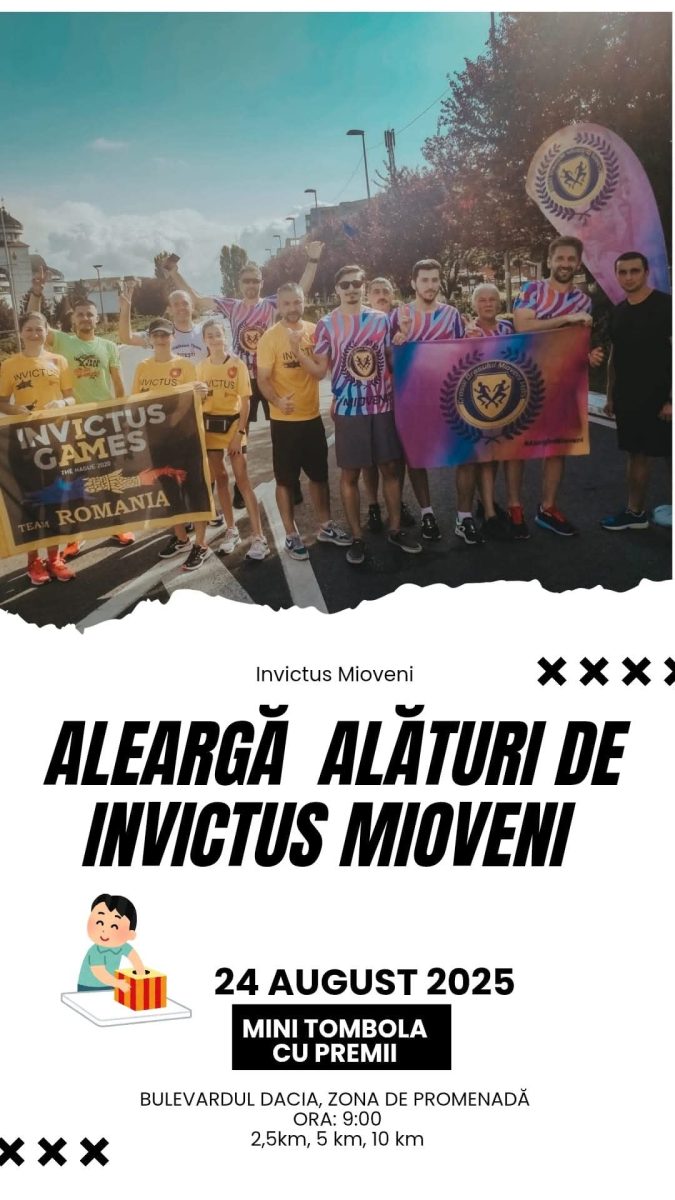Aleargă alături de Invictus, duminică, la Mioveni
