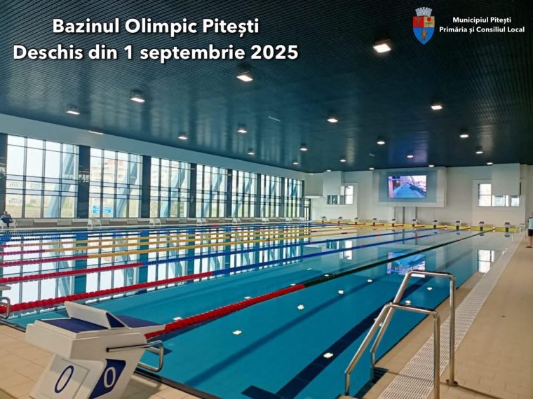 Bazinul Olimpic Pitești se redeschide la 1 septembrie