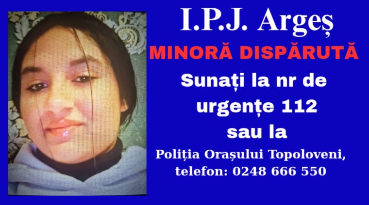 Minoră de 14 ani, plecată de la domiciliul din Călinești. Ar putea fi în Ilfov