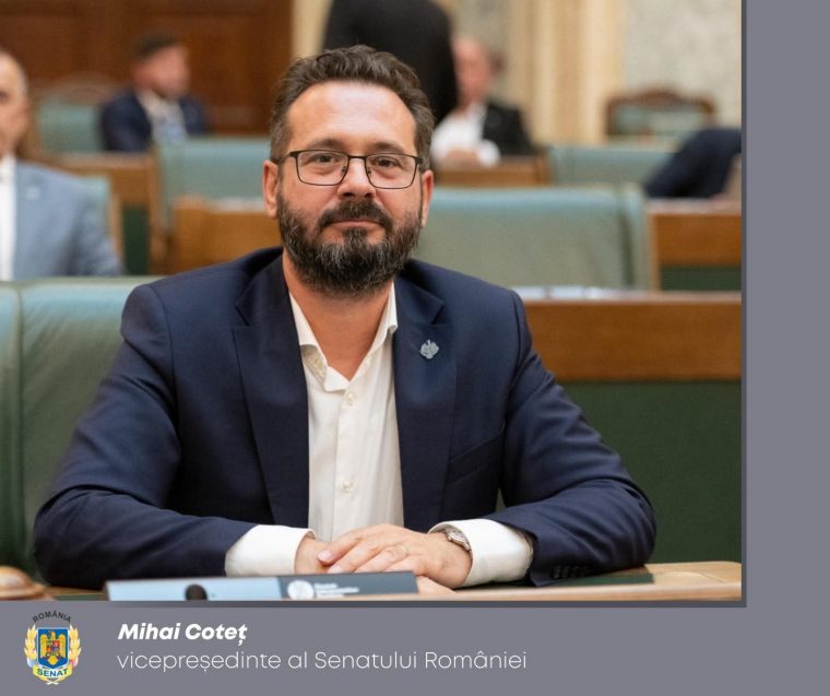 Mihai Coteț, noul vicepreședinte al Senatului:”le mulțumesc colegilor pentru încrederea acordată”