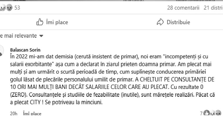 Reacţia unui fost angajat al Primăriei Câmpulung! Banii pentru consultanţe au adus zero rezultate