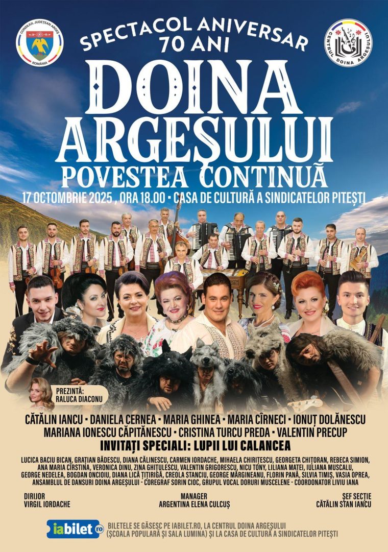 „Doina Argeșului” – 70 de ani. Maraton de spectacole
