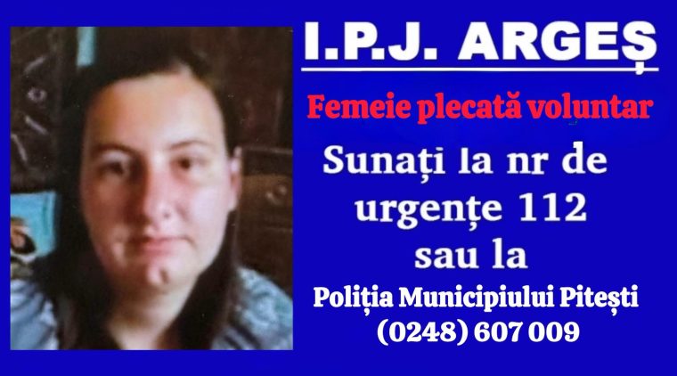 Pitești. O femeie cu afecțiuni psihice a dispărut dintr-un supermarket
