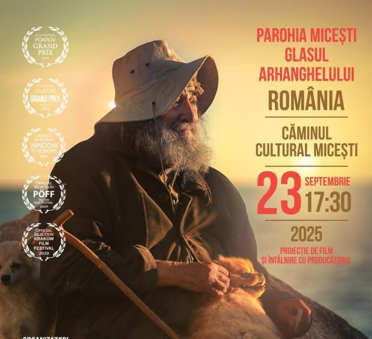 Un film despre viața monahală la Athos, proiectat la Căminul Cultural Micești