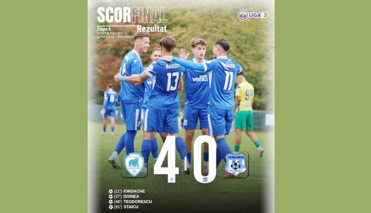 Primarul Stancu este bucuros, echipa din Bascov a bătut la scor