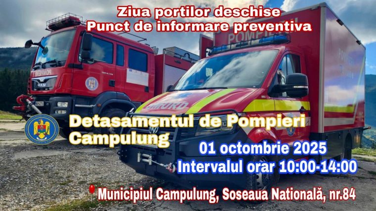Ziua Porților Deschise la Detașamentul de Pompieri Câmpulung