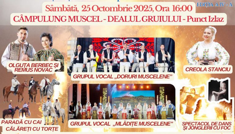 Călăreţi cu torţe de Focul lui Sumedru de la Câmpulung