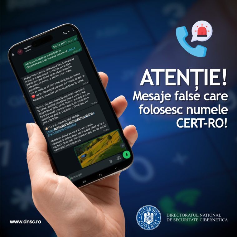 DNSC avertizează: Apeluri false în numele unor instituţii sau autorităţi