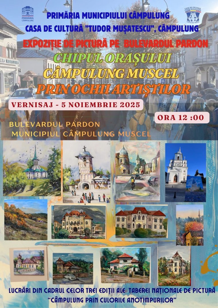 Expoziție de pictură pe Bulevardul Pardon din Câmpulung