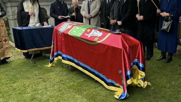 Sicriul ultimului domn al Moldovei, depus la Cotroceni