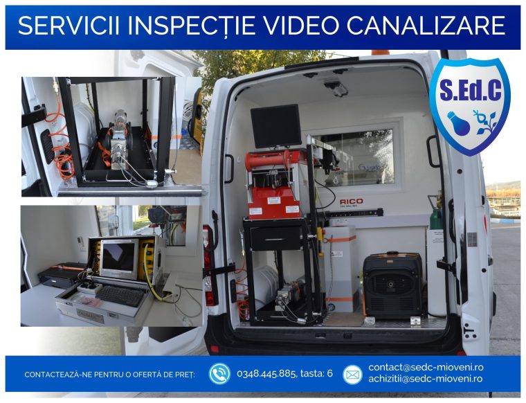 S.Ed.C Mioveni oferă servicii de inspecție video a canalizării