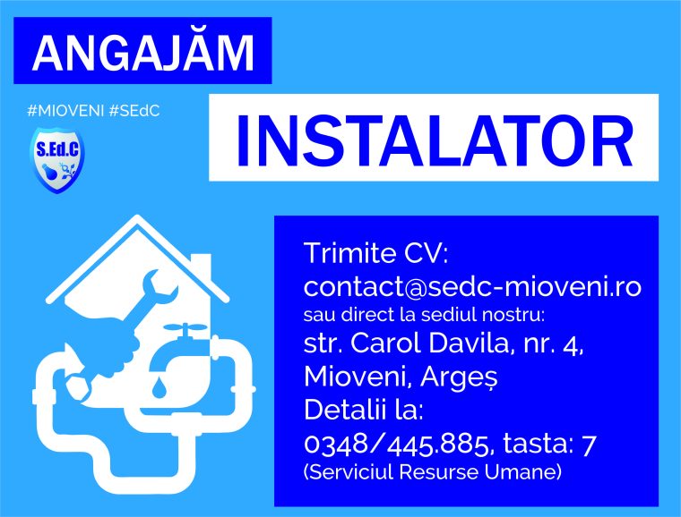 SEdC Mioveni angajează instalatori