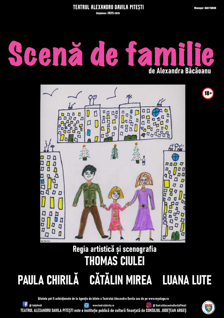 Pitești. Ultima premieră teatrală a anului: „Scenă de familie”