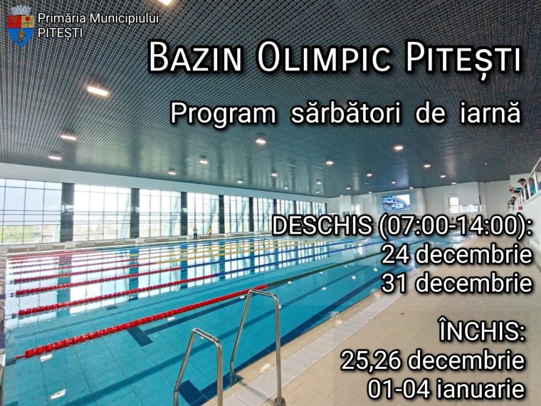 Program special de sărbători la Bazinul Olimpic Pitești