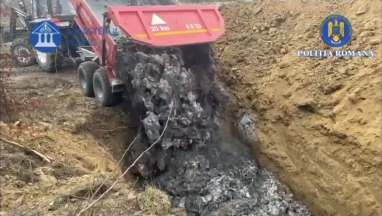 Video. Percheziții la abatoare din Bascov și Băiculești. Deșeuri aruncate în albia unui pârâu