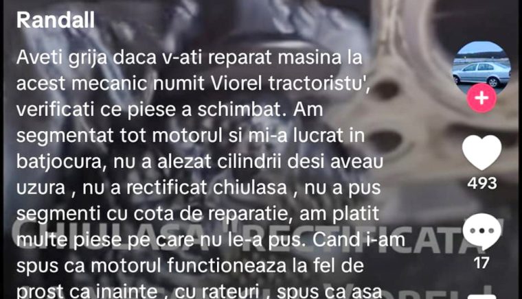 Mecanicul auto care a ajuns viral pe Tik Tok că „pune” piese în plus la maşini