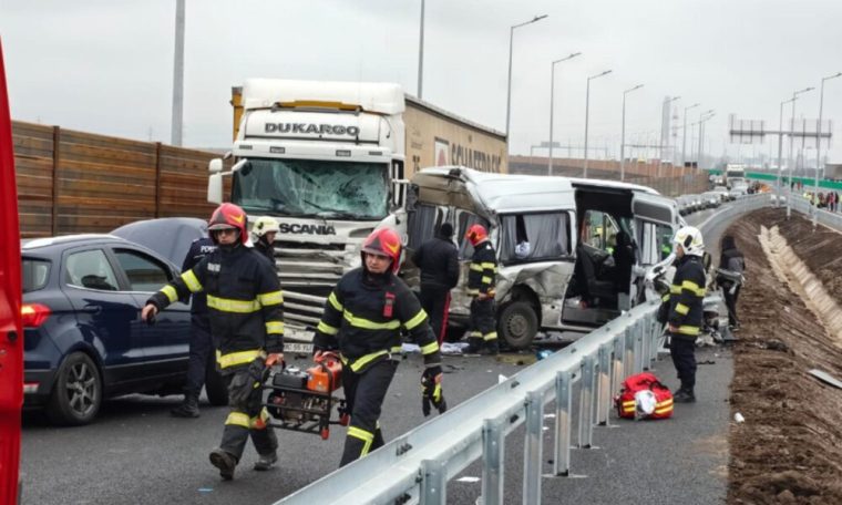 Noul tronson al Autostrăzii Moldovei, „inaugurat” cu un grav accident