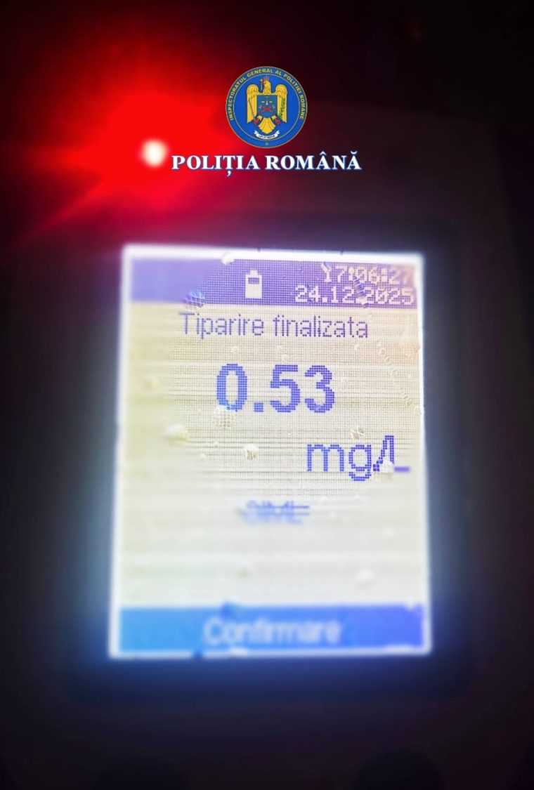 Curtea de Argeș. Prins băut la volan în Ajun de Crăciun