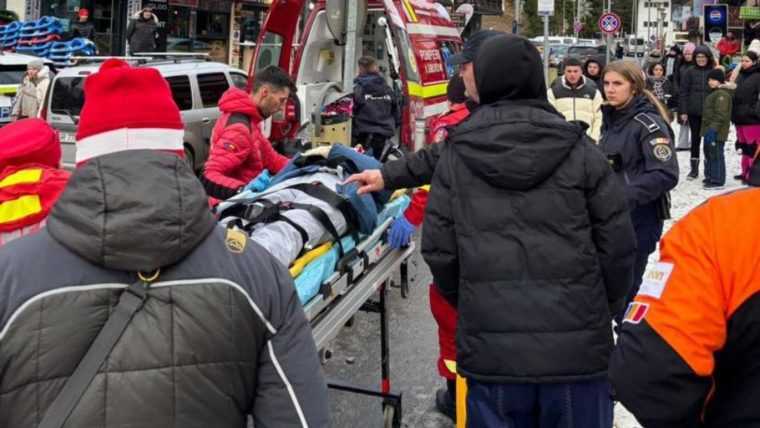 Femeie leșinată pe pârtie la Predeal, lovită violent de o altă sanie