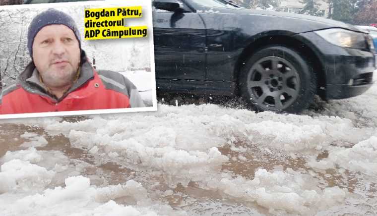 Tupeu la Câmpulung! Oraşul este acoperit de zloată, directorul ADP spune că acţionează în forţă