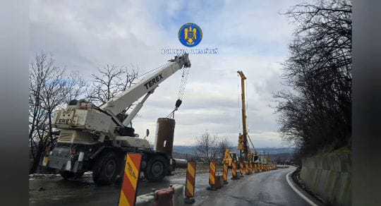 Video. Restricție de trafic pe DN 7, la Dedulești