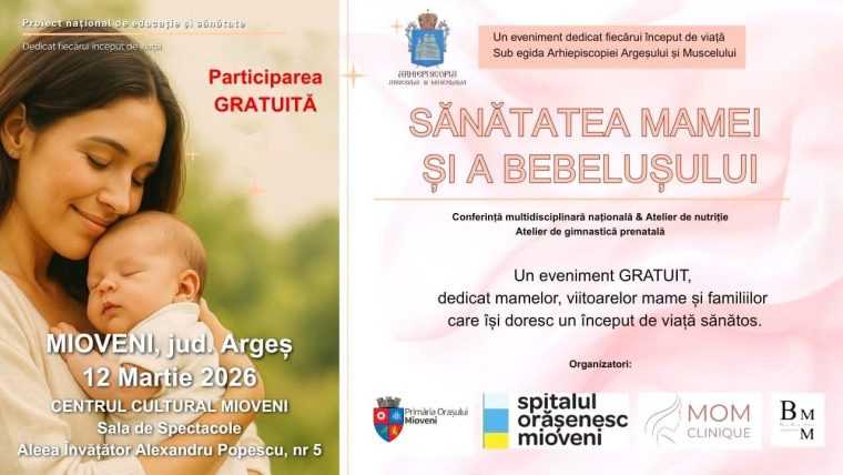 Gratuit! Conferință și atelier de nutriție pentru părinți, la Mioveni