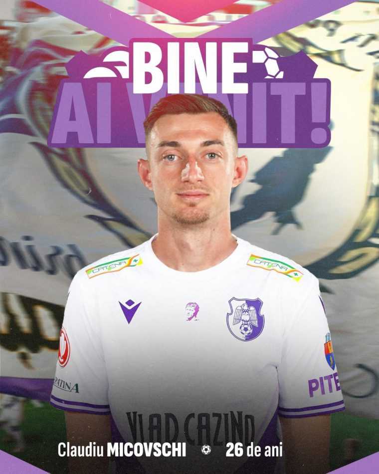 FC Argeș se întărește. A plecat Caio, dar a venit Claudiu Micovschi