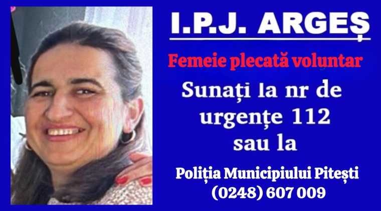 Femeie plecată voluntar. Soțul a anunțat dispariția