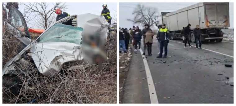 Accident pe DN 65 între un autoturism și un autocamion. Un tânăr de 25 de ani a murit